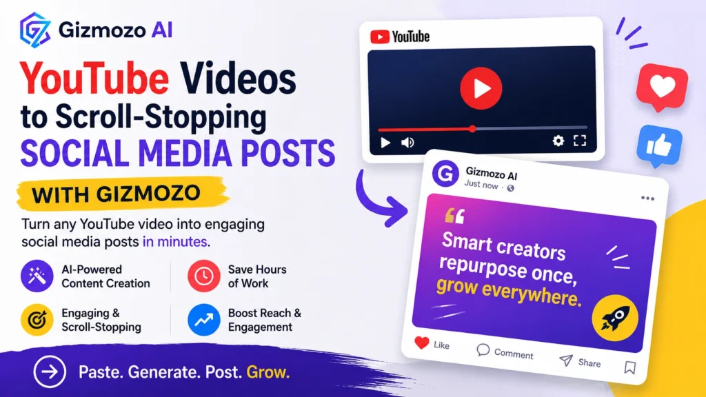 generate social media posts from YouTube